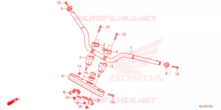 GUIDON - TE DE FOURCHE Honda MOTO 1100 REBEL 2021  CMX1100AM
