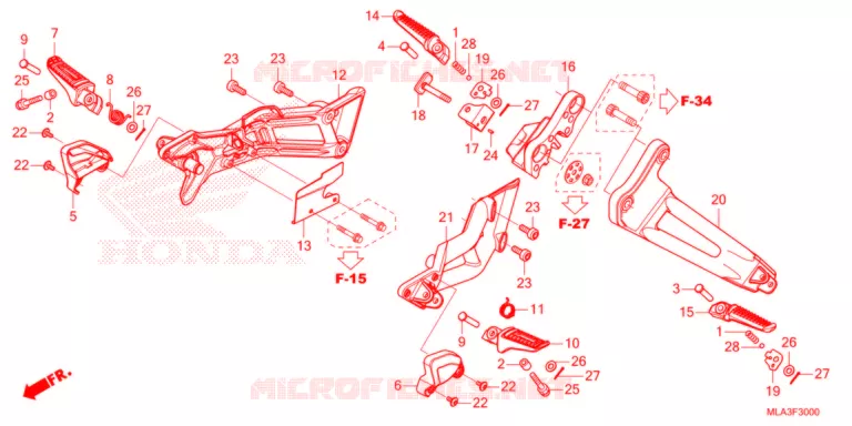 REPOSE PIED Honda MOTO 1100 REBEL 2021  CMX1100AM