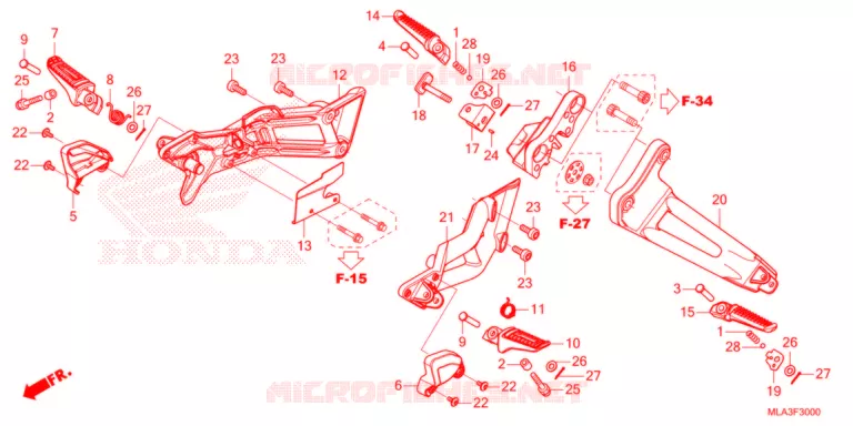 REPOSE PIED Honda MOTO 1100 REBEL 2021  CMX1100AM