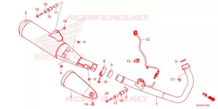 SILENCIEUX D'ECHAPPEMENT Honda MOTO 500 REBEL 2021  CMX300M