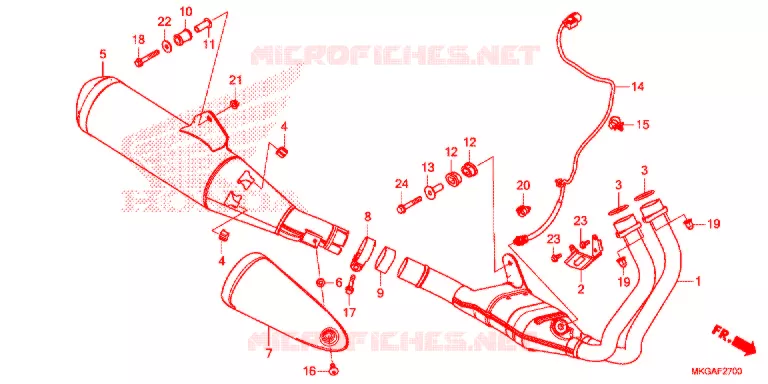 SILENCIEUX D'ECHAPPEMENT Honda MOTO 500 REBEL 2021  CMX500AM