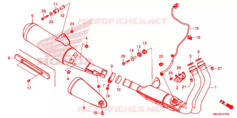 SILENCIEUX D'ECHAPPEMENT Honda MOTO 500 REBEL 2021  CMX500AM