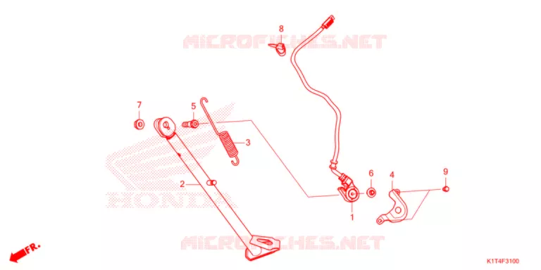 BEQUILLE LATERALE Honda MOTO 300 CRF 2021  CRF300LAM
