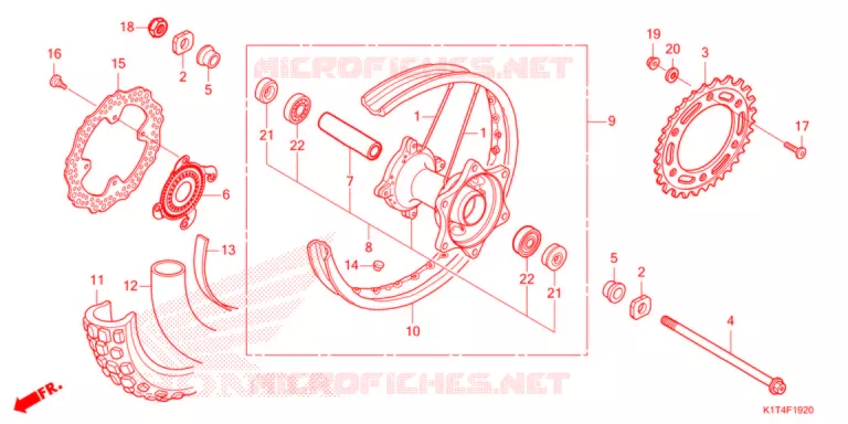 ROUE ARRIERE Honda MOTO 300 CRF 2021  CRF300LAM