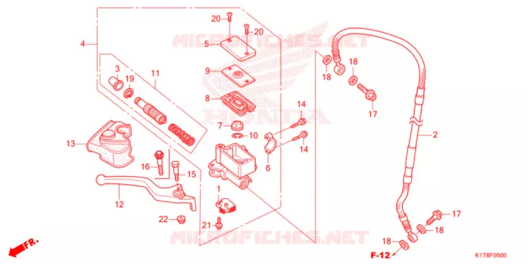 MAITRE CYLINDRE DE FREIN AVANT Honda MOTO 300 CRF 2022  CRF300LDM