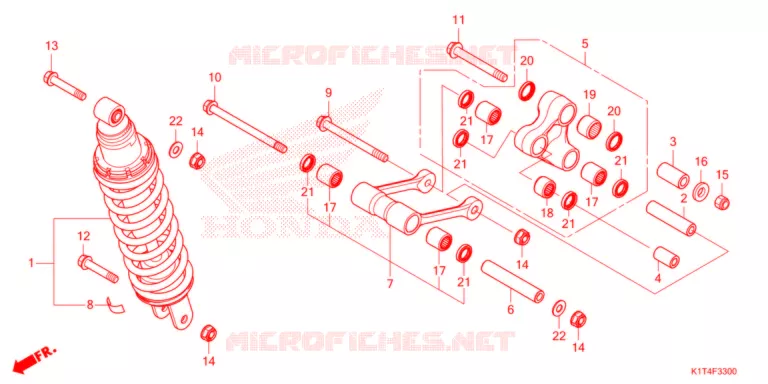 AMORTISSEUR ARRIERE Honda MOTO 300 CRF 2021  CRF300LM