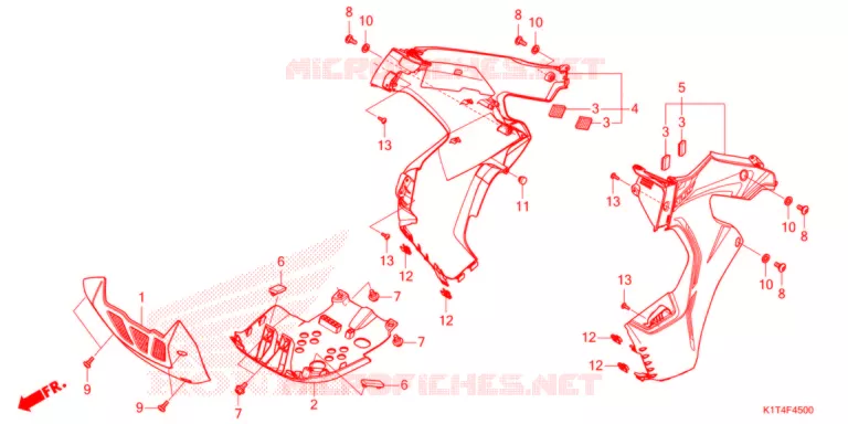 CARENAGES LATERAUX AVANT Honda MOTO 300 CRF 2021  CRF300LRAM