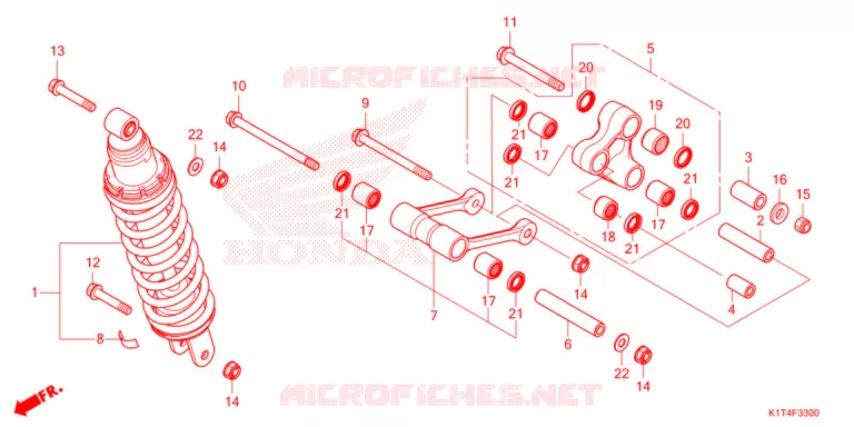 AMORTISSEUR ARRIERE Honda MOTO 300 CRF 2021  CRF300LRAM