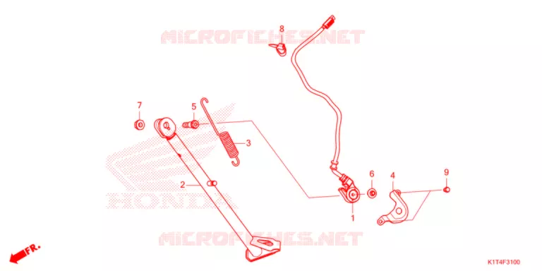 BEQUILLE LATERALE Honda MOTO 300 CRF 2021  CRF300LRAM