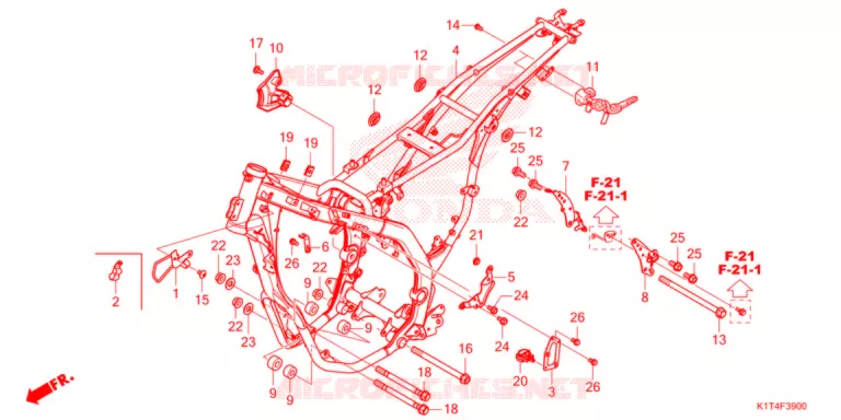 CADRE Honda MOTO 300 CRF 2021  CRF300LRAM