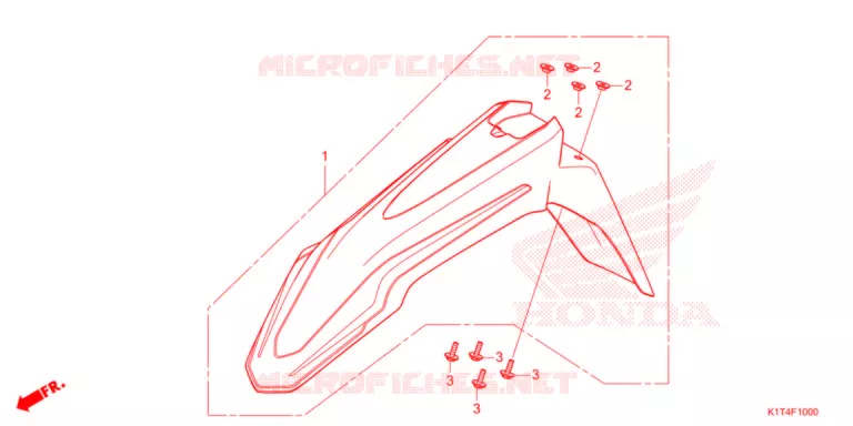 GARDE BOUE AVANT Honda MOTO 300 CRF 2021  CRF300LRAM