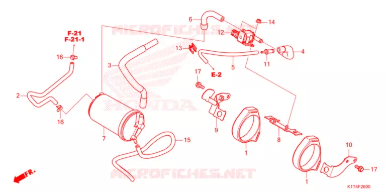 SYSTÈME DE RECYCLAGE DES GAZ Honda MOTO 300 CRF 2021  CRF300LRAM
