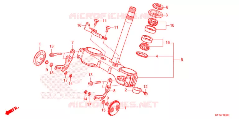 TE DE FOURCHE Honda MOTO 300 CRF 2021  CRF300LRAM