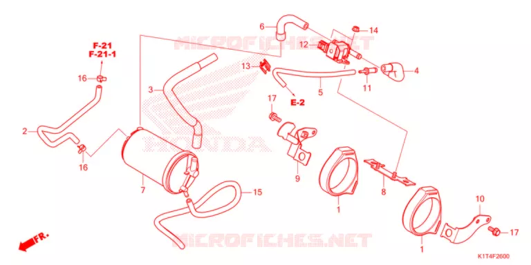 SYSTÈME DE RECYCLAGE DES GAZ Honda MOTO 300 CRF 2021  CRF300LRM