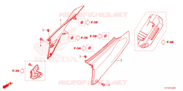 COUVERCLES LATERAUX Honda MOTO 300 CRF 2021  CRF300LRM