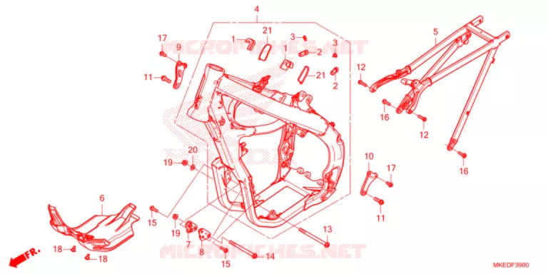 CADRE Honda MOTO 450 CRF 2021  CRF450RM