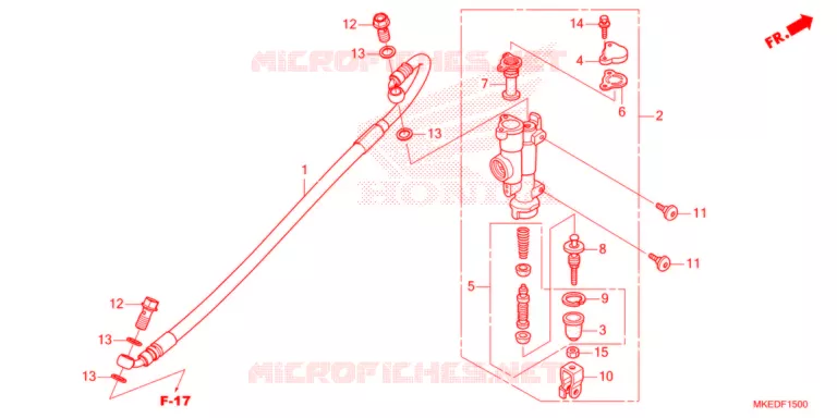 MAITRE CYLINDRE DE FREIN ARRIERE Honda MOTO 450 CRF 2021  CRF450RM