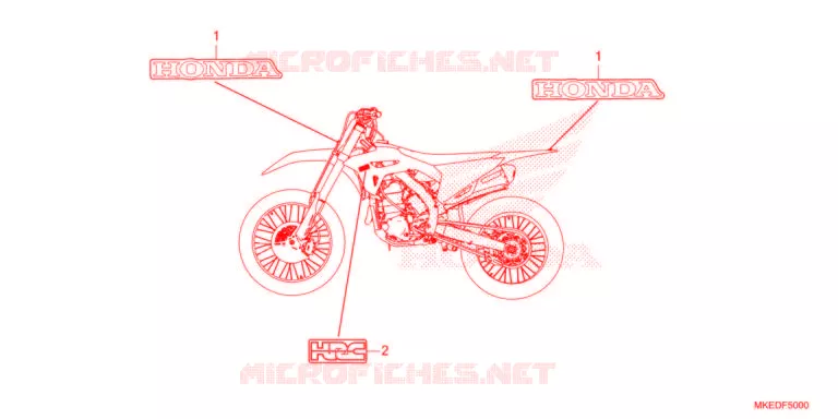 AUTOCOLLANTS Honda MOTO 450 CRF 2022  CRF450RM