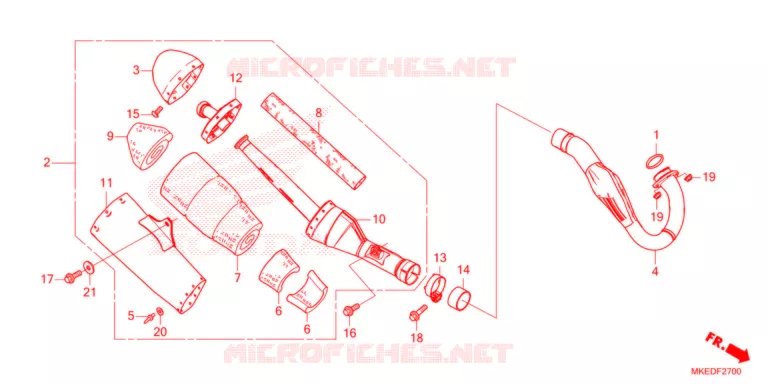 SILENCIEUX D'ECHAPPEMENT Honda MOTO 450 CRF 2022  CRF450RN