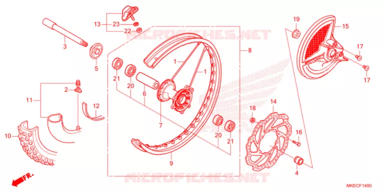 ROUE AVANT Honda MOTO 450 CRF 2021  CRF450RWEM