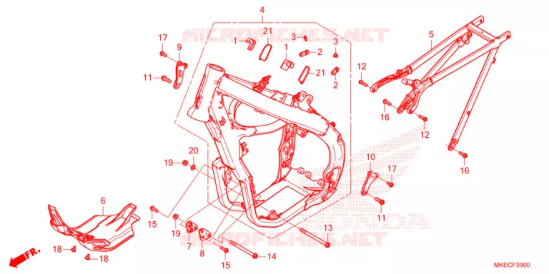 CADRE Honda MOTO 450 CRF 2021  CRF450RXM