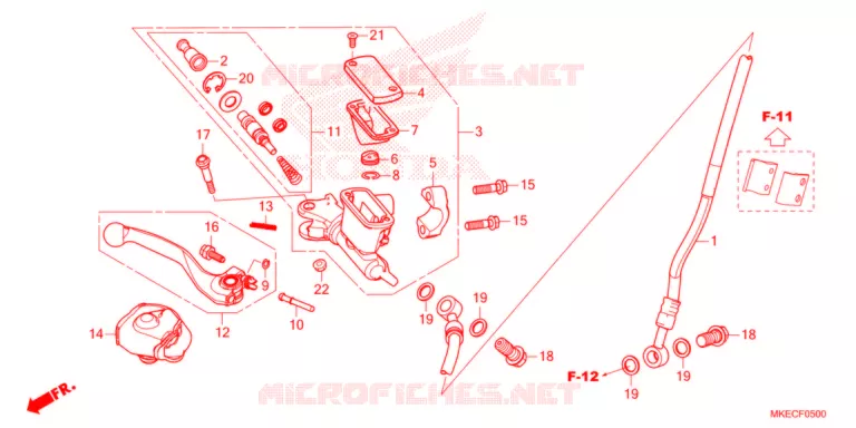 MAITRE CYLINDRE DE FREIN AVANT Honda MOTO 450 CRF 2021  CRF450RXM
