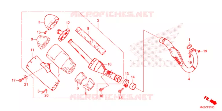 SILENCIEUX D'ECHAPPEMENT Honda MOTO 450 CRF 2021  CRF450RXM