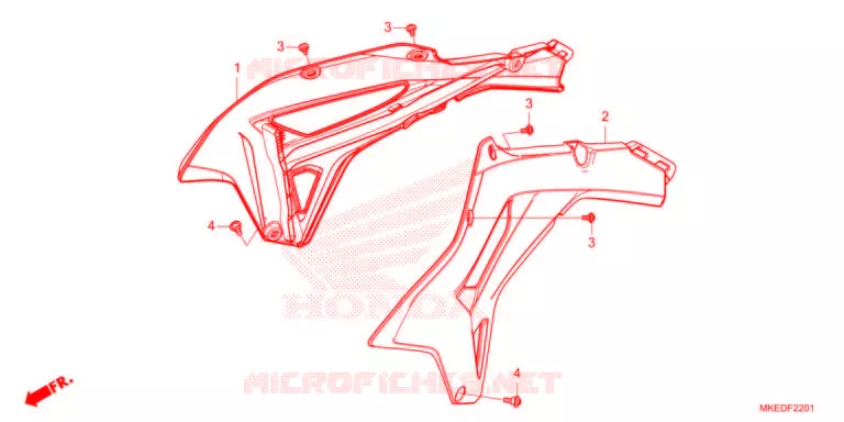 BOUCLIER DE RADIATEUR (CRF450RX) Honda MOTO 450 CRF 2021  CRF450RXM