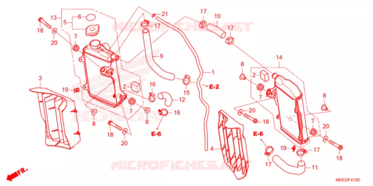 RADIATEUR Honda MOTO 450 CRF 2021  CRF450RXM