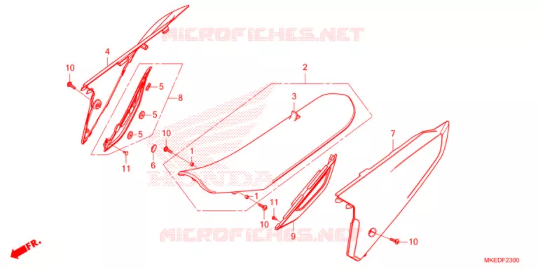 SELLE - CARENAGE Honda MOTO 450 CRF 2021  CRF450RXM