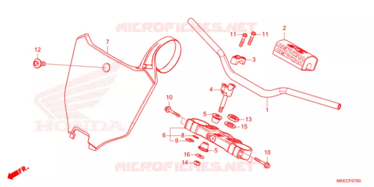 GUIDON - TE DE FOURCHE Honda MOTO 450 CRF 2022  CRF450RXN