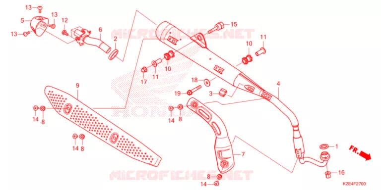 SILENCIEUX D'ECHAPPEMENT Honda MOTO 125 CT 2020  CT125AM