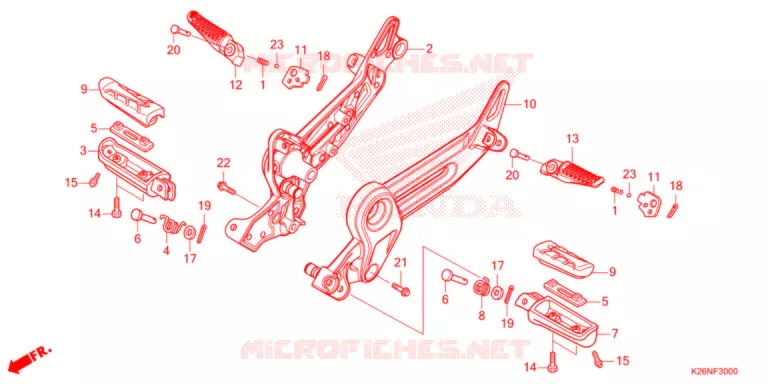 REPOSE PIED Honda MOTO 125 GROM 2022  MSX125N