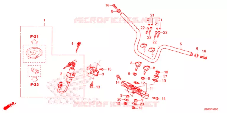 GUIDON Honda MOTO 125 GROM 2022  MSX125N