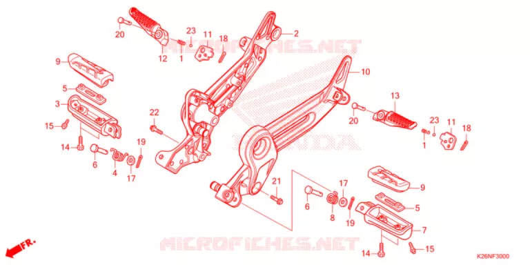 REPOSE PIED Honda MOTO 125 GROM 2022  MSX125N