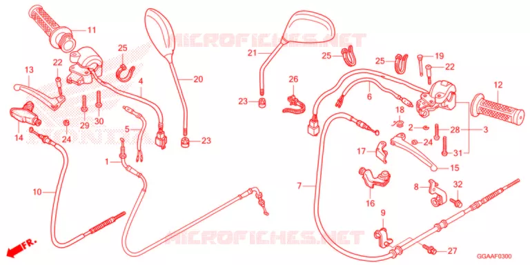 LEVIER DE GUIDON - CABLE - COMMODO Honda SCOOTER 50 RUCKUS 2022  NPS50N_A