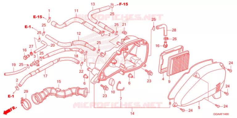 FILTRE A AIR Honda SCOOTER 50 RUCKUS 2021  NPS50N_A