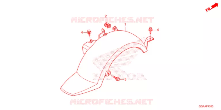 GARDE-BOUE ARRIERE Honda SCOOTER 50 RUCKUS 2021  NPS50N_A