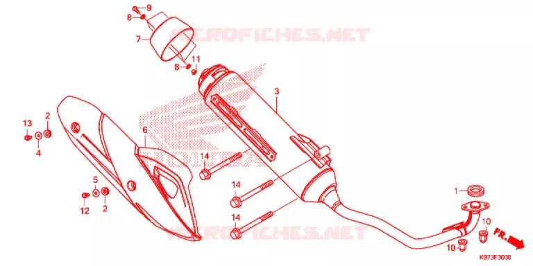 SILENCIEUX D'ECHAPPEMENT Honda SCOOTER 150 PCX 2020  WW150AL