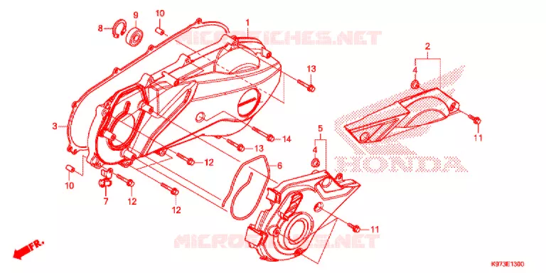 COUVERCLE GAUCHE Honda SCOOTER 150 PCX 2020  WW150AL