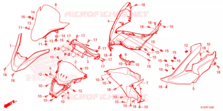 CARENAGE AVANT Honda SCOOTER 160 PCX 2021  WW150AM