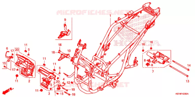 CADRE Honda SCOOTER 150 PCX 2020  WW150L