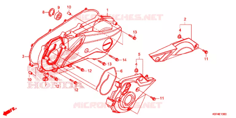 COUVERCLE GAUCHE Honda SCOOTER 150 PCX 2020  WW150L