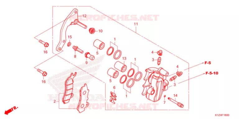 ETRIER DE FREIN AVANT Honda SCOOTER 150 PCX 2021  WW150M