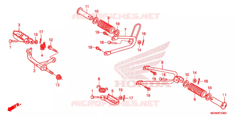 REPOSE PIED Honda MOTO 650 XR 2021  XR650LM