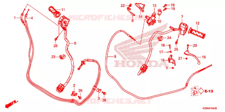 COMMODOS - POIGNEES - CABLES Honda SCOOTER 150 ADV 2021  ADV150AN_A