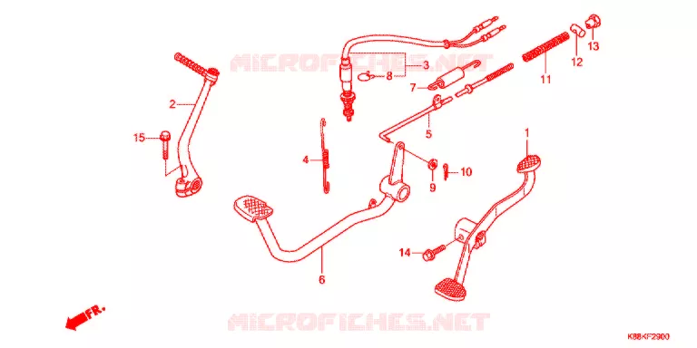 PEDALE - KICK Honda MOTO 110 CUB 2021  C110XM