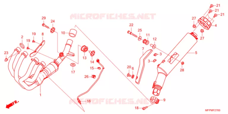 SILENCIEUX D'ECHAPPEMENT Honda MOTO 1300 CB 2021  CB1300SADM