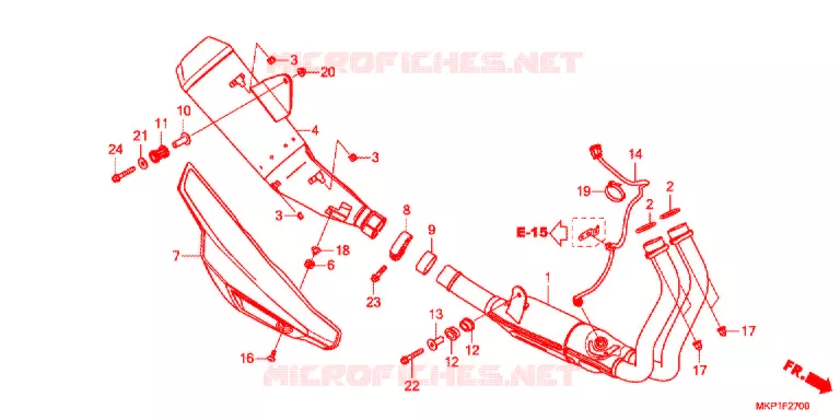 SILENCIEUX D'ECHAPPEMENT Honda MOTO 400 CB 2021  CB400XAM_J