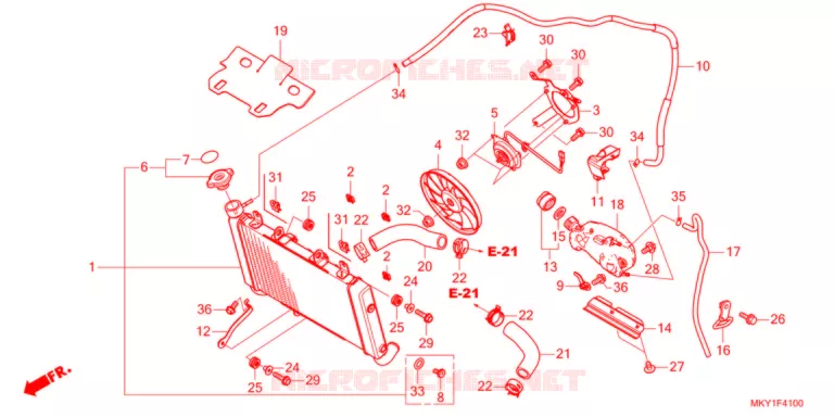RADIATEUR Honda MOTO 650 CB 2021  CB650RAM